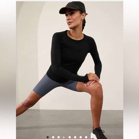 Athleta MOMENTUM SEAMLESS TOP Black XL - Picture 2 of 10